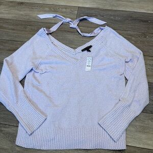 WHITE HOUSE BLACK MARKET Lilac Chenille Sweater